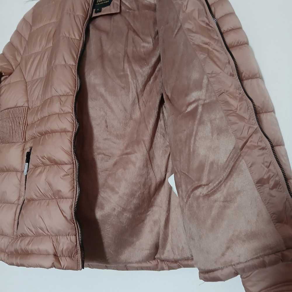 Polu Wonderful  Women's Tan Puffer Jacket Size S - Picture 12 of 16